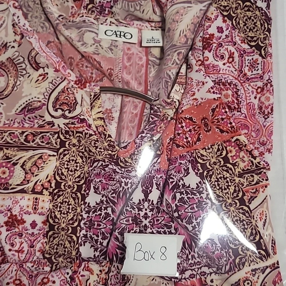 Cato Peach, Tunic Blouse, Stretchy, Size Large, Soft Material - Picture 11 of 11